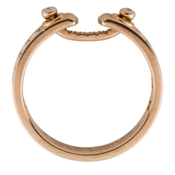 Nouvel Heritage Tuxedo Ring in Rose Gold with Diamonds - Picture 8 of 10